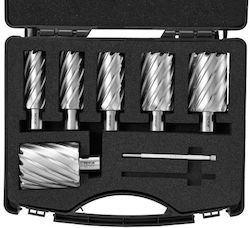 Vevor Schneidset 6-tlg. Magnetische Bohrer 2" Schnitttiefe 1"-2" Durchmesser Stahl M2al 2 Führungen Koffer Gsgtzyc6j200y9vaqv0
