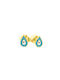 Eforo Earrings made of Gold 9K with Stones
