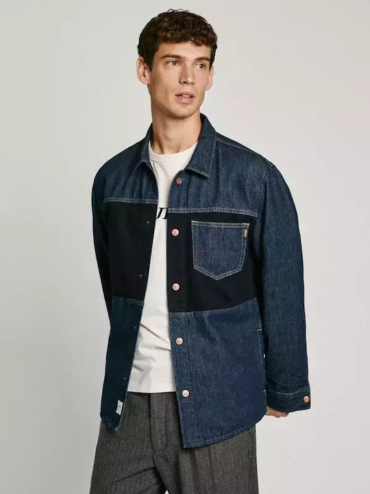 Long-sleeved Denim Shirt Blue