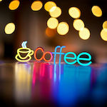 Waterproof Neon Led Illuminated Sign Coffee