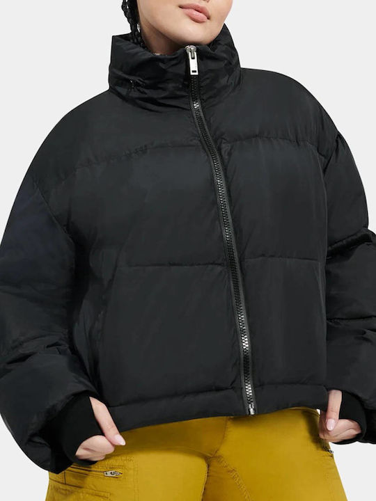 UGG Kurz Damen Puffer Jacke für Winter Black