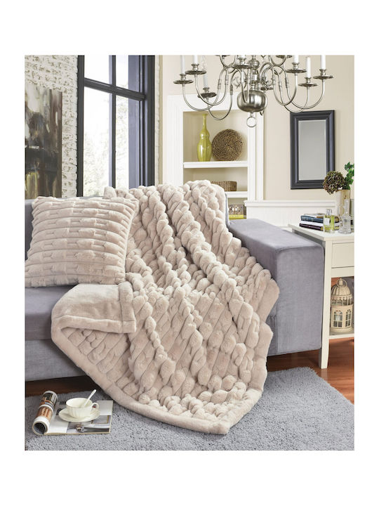 Liolios Home Boggi Decke Pelzig Couch 130x180cm...