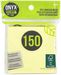 Αυτοκολλητα Χαρτακια Σημειωσεων Onyx + Green 76x76 Μμ 150φ 5406