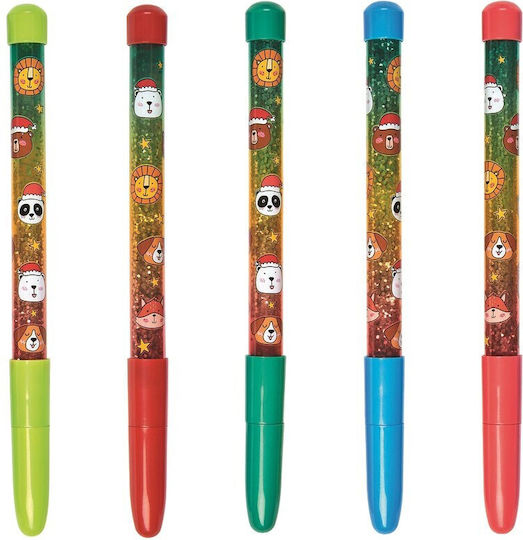 Χριστουγεννιατικο Στυλο Γκλιτερ Ζωακια Moses Glitter Pen 19.5cm Διαφορα Χρωματα M16713