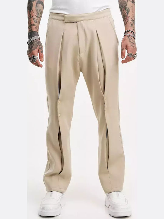 Παντελόνι Ελαστικό σε Loose Εφαρμογή Beige