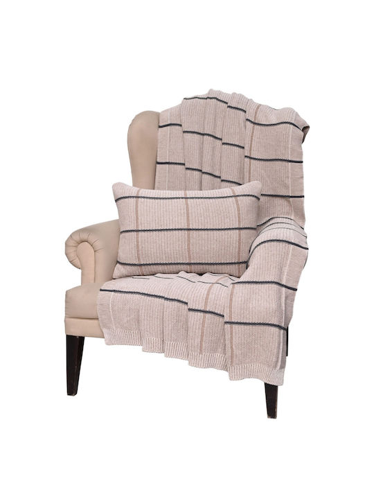 Liolios Home Μαξιλάρι Καναπέ Mini Moss από 100% Βαμβάκι Multi 50x50εκ.
