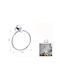 ForHome Single Wall-Mounted Bathroom Ring ​16x16cm Silver