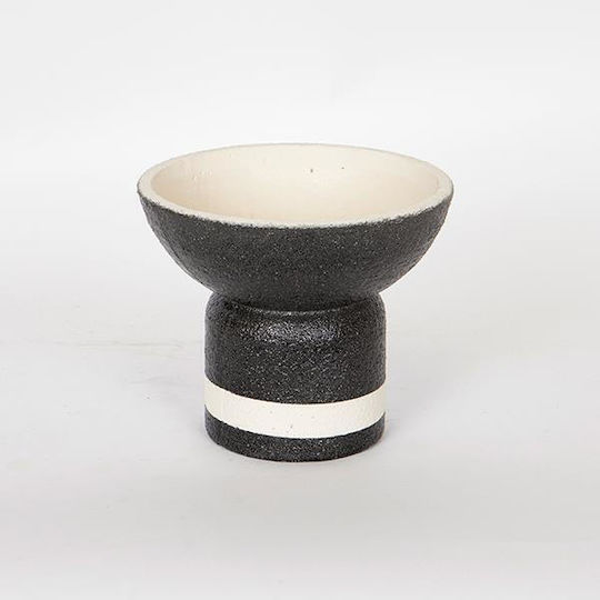 Dekorative Schale Beton Schwarz 18x18x15.5cm 2 Stück Dekorative Schale Beton Schwarz 18x18x15.5cm 2 Stück