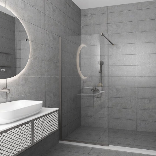 Orabella Serena Shower Screen for Shower with Sliding Door 98-100x100cm Clean Glass Chrome