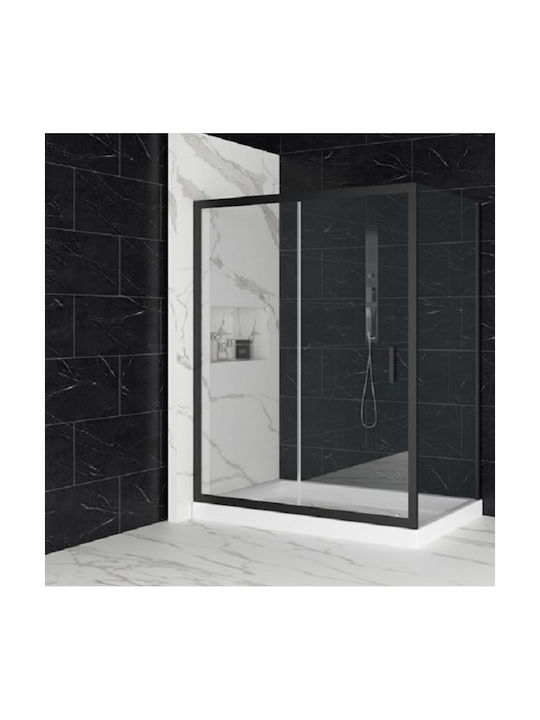 Orabella Energy Fixed Side for Shower 106-110x110cm Mat Black