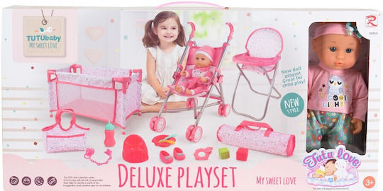 Stroller Baby Doll Pink Baby Accessories Moni Baby Doll Set Baby