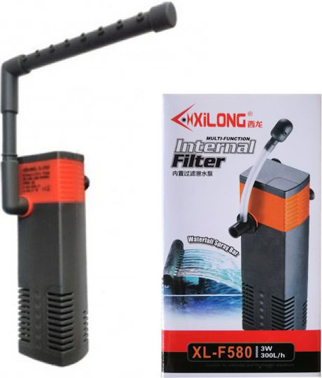 Xilong Εσωτερικό Φίλτρο Ενυδρείου με Απόδοση 300lt/h και Ισχύ 3W