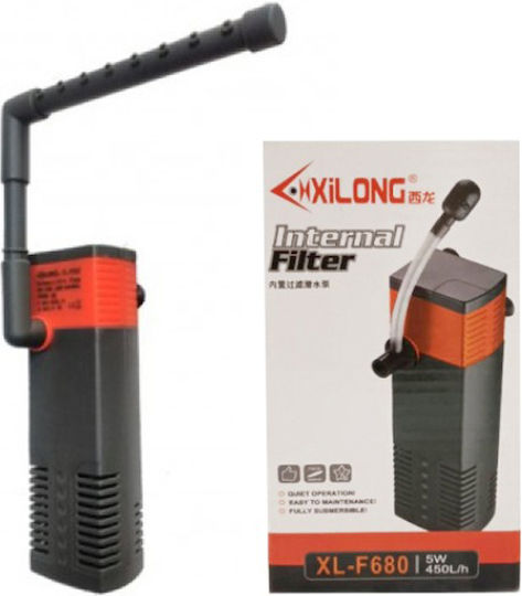 Xilong Εσωτερικό Φίλτρο Ενυδρείου με Απόδοση 450lt/h και Ισχύ 5W