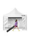 Vevor Zusammenklappbares Garten Gazebo Weiß 3x3m