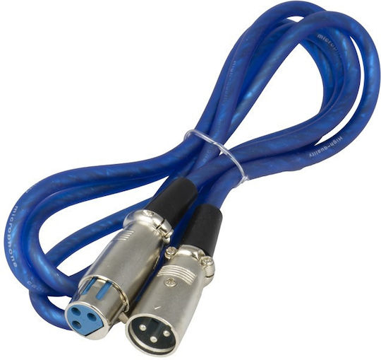 Tele Cable XLR male - XLR female Μαύρο 3m CR-145/3