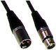 Tele Cable XLR male - XLR female Μαύρο 1.5m CR-675/145/1.5M