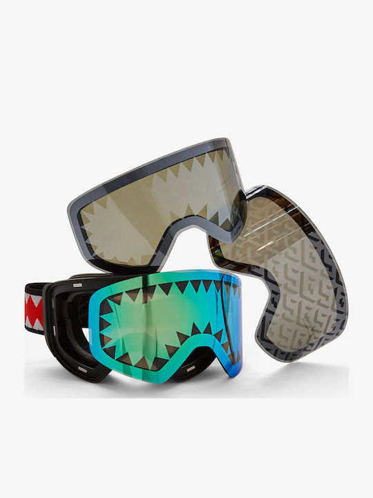Sprayground Sky High Seekers Arctic Ski & Snowboard Goggles Kids Multicolored with Lens in Multicolour Color