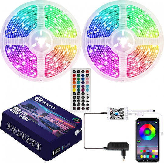 Zafit Smart Ταινία LED RGB Φως 20m Τύπου SMD5050 με Τηλεχειριστήριο