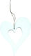 Wooden Hanging Decorative White Heart Slanted 13cm Set of 2 Pieces