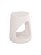 Stool For Living Room Plastic Santorini Υπολευκό Χρώμα