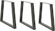 vidaXL Metallic Furniture Leg 3 Pieces Suitable...