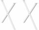 vidaXL Metallic Furniture Legs 2 Pieces Suitabl...