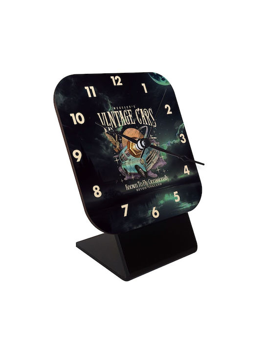 Wizard Flying Car Harry Potter Table Clock Natu...
