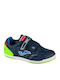 Kids Soccer Cleats & Shoes Top Flex Indoor Without Laces Navy Blue