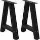 vidaXL Metallic Furniture Leg 2 Pieces Suitable...