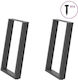 vidaXL Metallic Furniture Leg 2 Pieces Suitable...