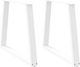 vidaXL Metallic Furniture Legs 2 Pieces Suitabl...