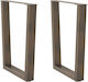 vidaXL Metallic Furniture Leg 2 Pieces Suitable...