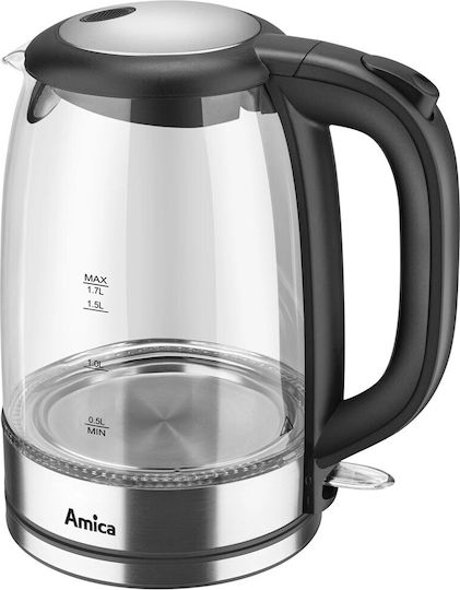 Amica Βραστήρας 1.7lt 2200W Ασημί