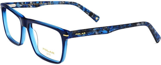 Polar Plastic Eyeglass Frame Blue Gold15-C20