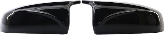 Mirror Caps Compatible BMW X5 E70 2007-2014 X6 E71 2008-2014 Glossy Black M-Design Clips Replace Original Caps