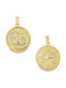 Xryseio Krebs Tierkreiszeichen Charm aus 14K Gold mit Zirkon