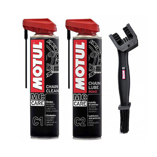 Motul Σετ Περιποίησης Αλυσίδας Μοτοσυκλέτας 3τμχ