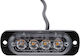 LED-Stroboskop-Volumen 12/24V 4 LED – Rot – Weißes Licht 9 Funktionen