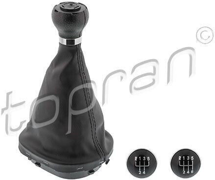 Topran Shift Knob for Volkswagen Caddy / Touran Black