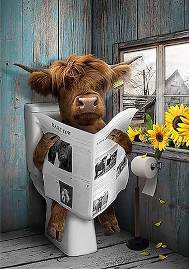 Painting By Numbers Diy Set Cow 40x50cm