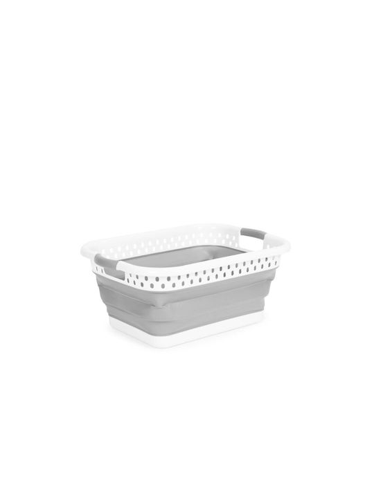 Modernhome Καλάθι Απλύτων Πλαστικό Πτυσσόμενο 20lt 23x38.5x54cm Γκρι