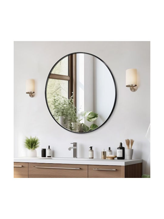 Vevor Wall Mirror with Black Metallic Frame Diameter 76.2cm 1pcs