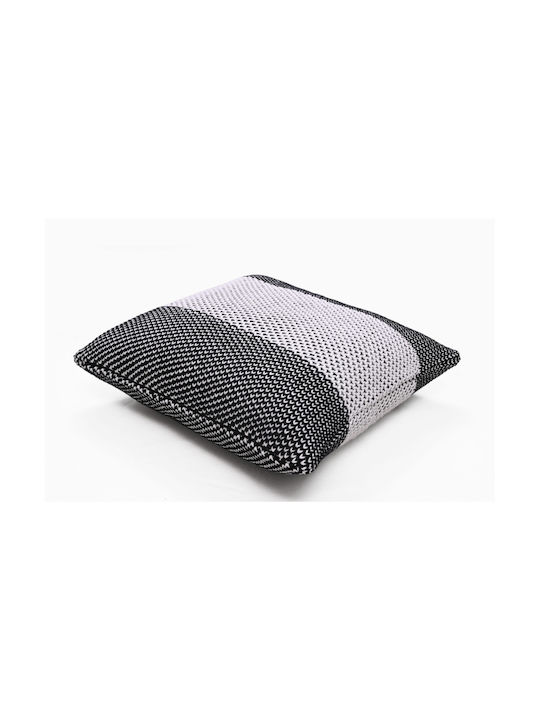 Liolios Home Sofa Cushion Honey Bee from 100% Cotton Black and White 50x50cm
