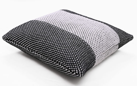 Liolios Home Sofa Cushion Honey Bee from 100% Cotton Black and White 50x50cm