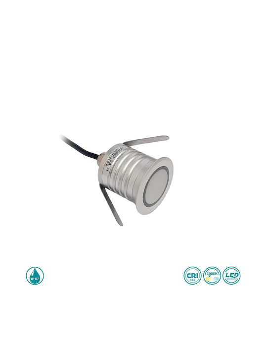 Viokef Μεταλλικό Χωνευτό Σποτ Ασημί 4.2x4.2εκ. 1τμχ