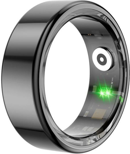 Maxlife MXSR-100 Smart Ring 20.8mm Αδιάβροχο με Παλμογράφο Μαύρο