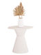 Round Table Dining Room Wooden Off-white 77x77x76cm