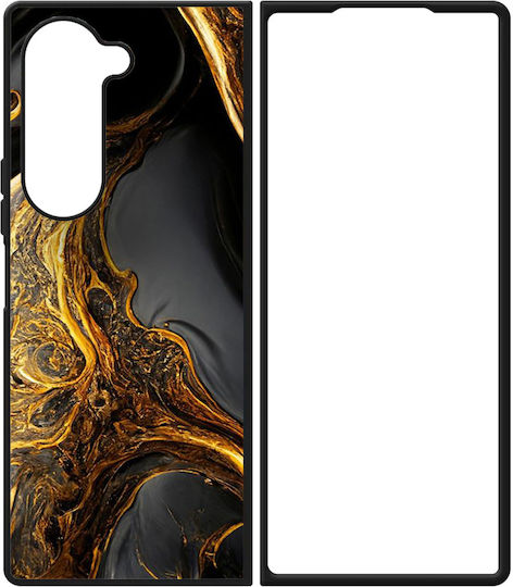 Marmor Schwarz-Gold Samsung Galaxy Z Fold 6