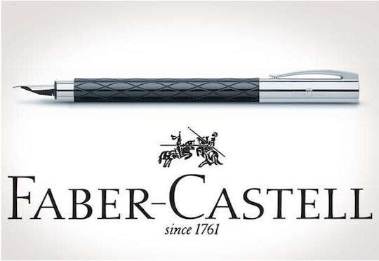Faber-Castell Ambition Fountain Pen Medium Steel with Black Ink