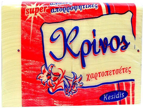 Хартиени салфетки Krinos за ресторант 1-слойни 28x28см 400бр Бели